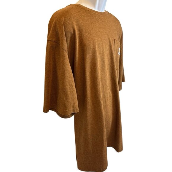 Carhartt Herringbone Brown Short Sleeve Pocket T-shirt 3XL Used - Picture 1 of 8